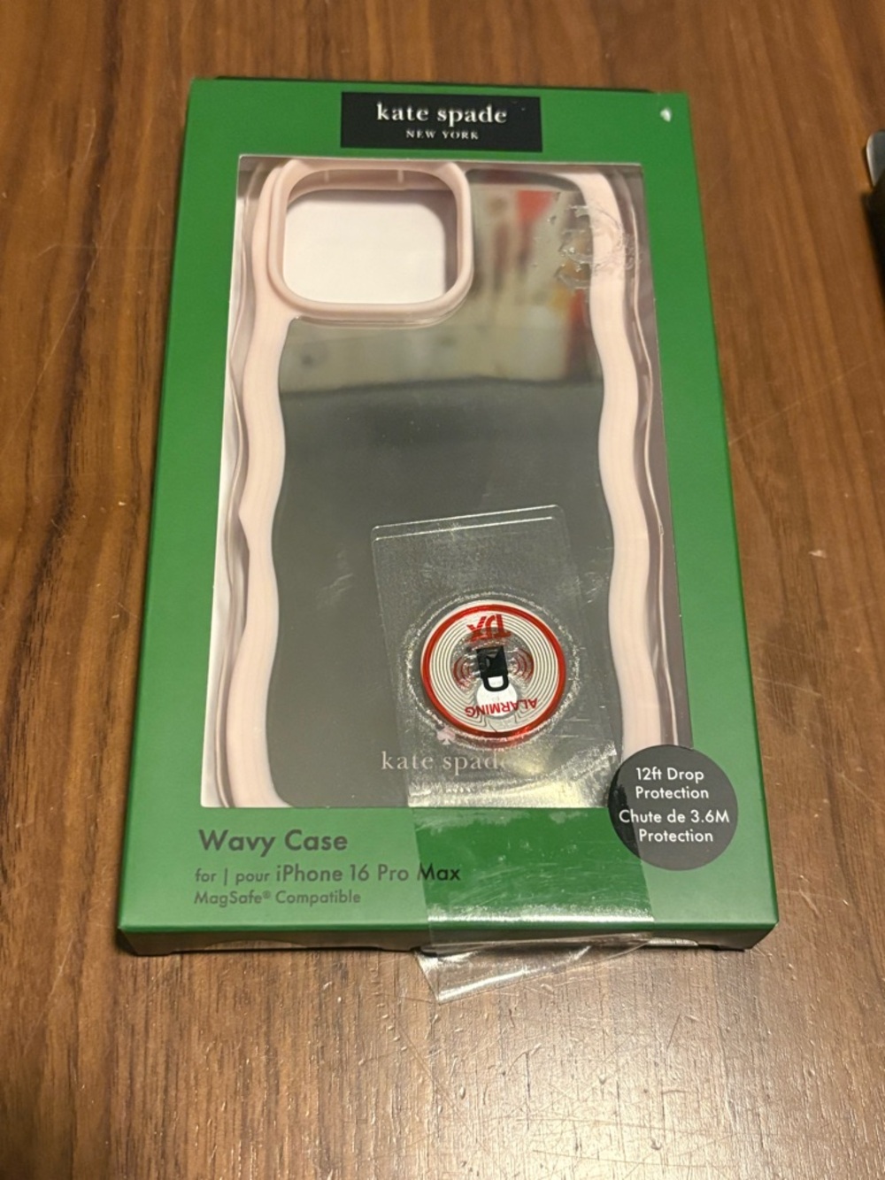 kate spade mirror Wavy iPhone 16 Pro Max Case - Light Pink Trim